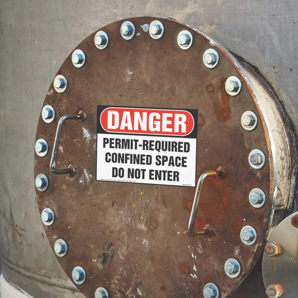 Permit Required Confined Space Sign - OSHA Compliant -3