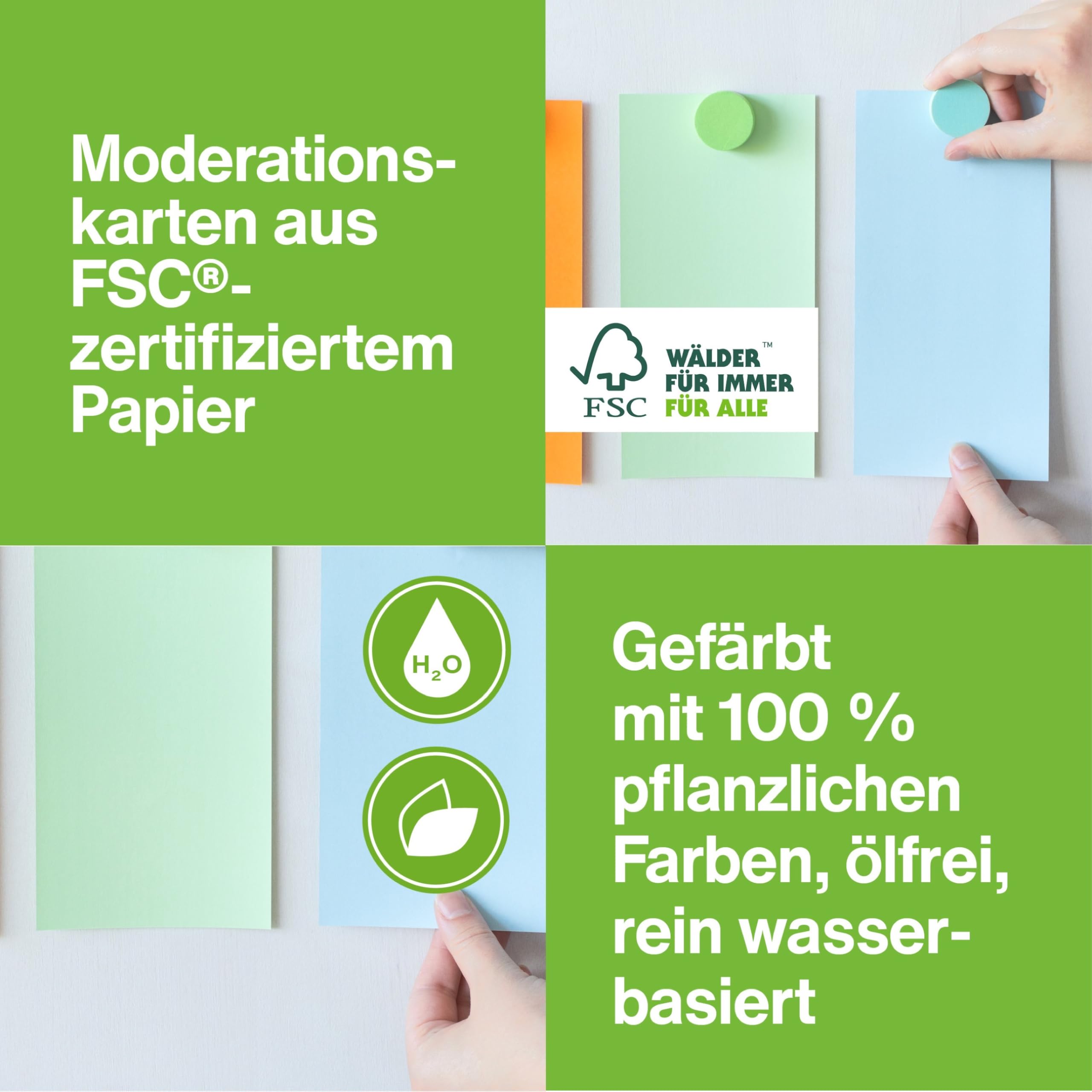 magnetoplan Moderatorenkoffer Wood Series | BxHxT 360x270x170 mm | Aus FSC-zertifiziertem Birkenholz | Mit 2400 Einzelteilen wie Whiteboard Stifte + Moderationskarten für Büro + Präsentation