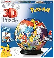 Vista 8 de Ravensburger Pokemon Pokeball - Rompecabezas 3D para niños a partir de 6 años - 54 piezas - No requiere pegamento