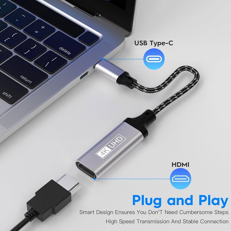 lalasis USB-C HDMI 4K Adapter - Thunderbolt 3/4 Kompatibilis iPhone 16/15, MacBook, iPad, Samsung Galaxy, Dell XPS Készülékekkel
AI: I've c