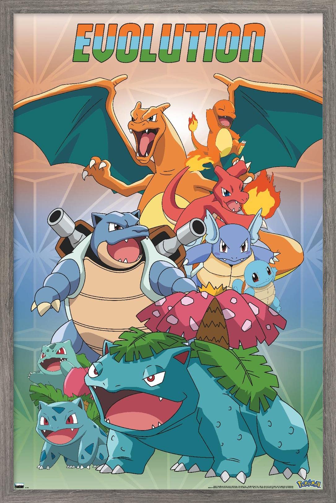 Amazon.com: Trends International Pokémon - Evolution Trio Wall