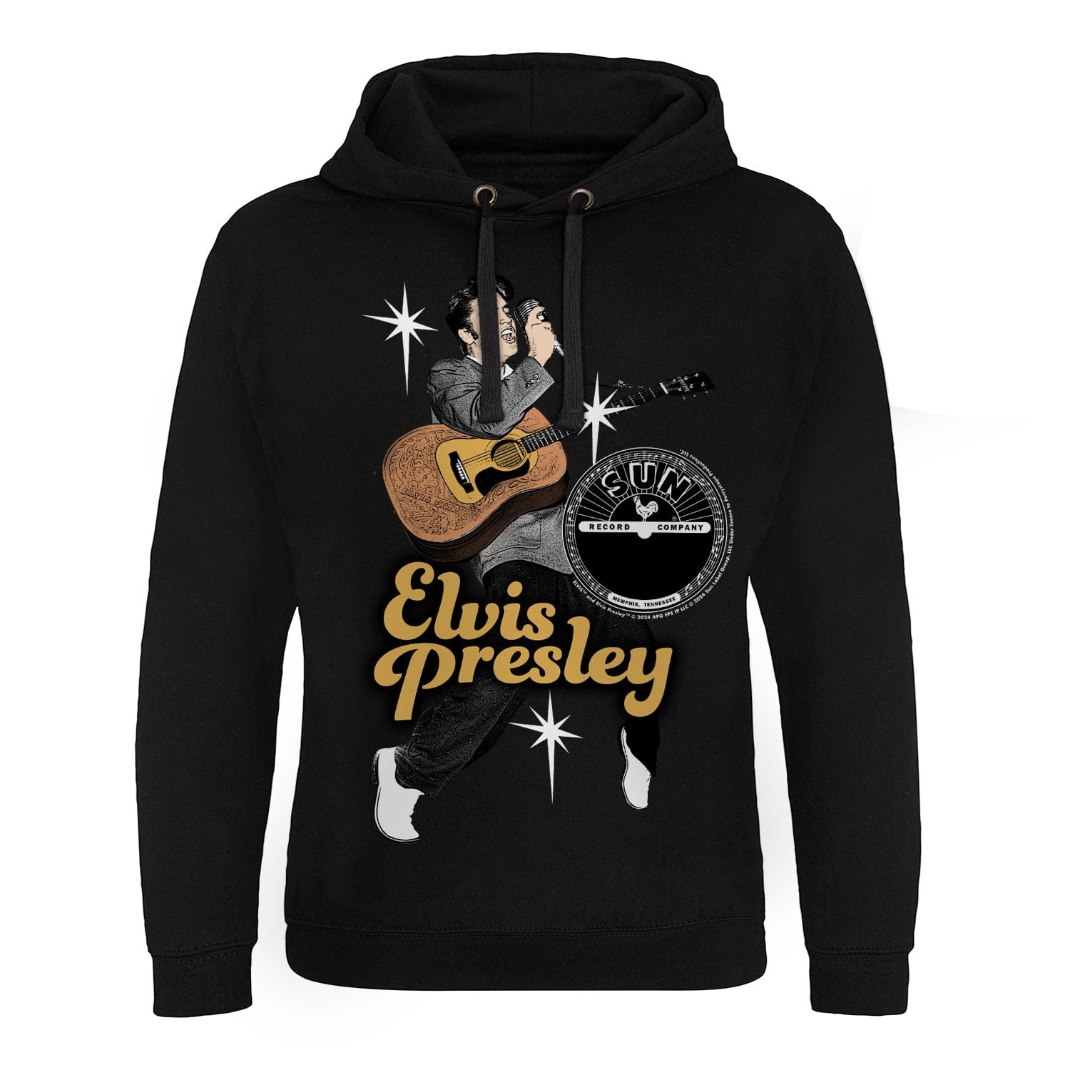 ELVIS PRESLEY Officially Licensed Elvis On Toes Epic Hoodie (Black), Large