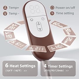 Heating pad for Back, Neck, Shoulder, Cramps and Leg Pain Relief, Heat Pads Christmas Gifts for Women, Men, Mom, Dad, Auto-Off,Machine Washable,Moist Dry Heat Options,Extra Large 12x24