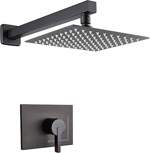 Miniatura 7 de Sistema de ducha de lluvia con boquilla de cascada de 2 funciones, juego de grifo de ducha cromado que contiene cabezal de ducha de 12 pulgadas y