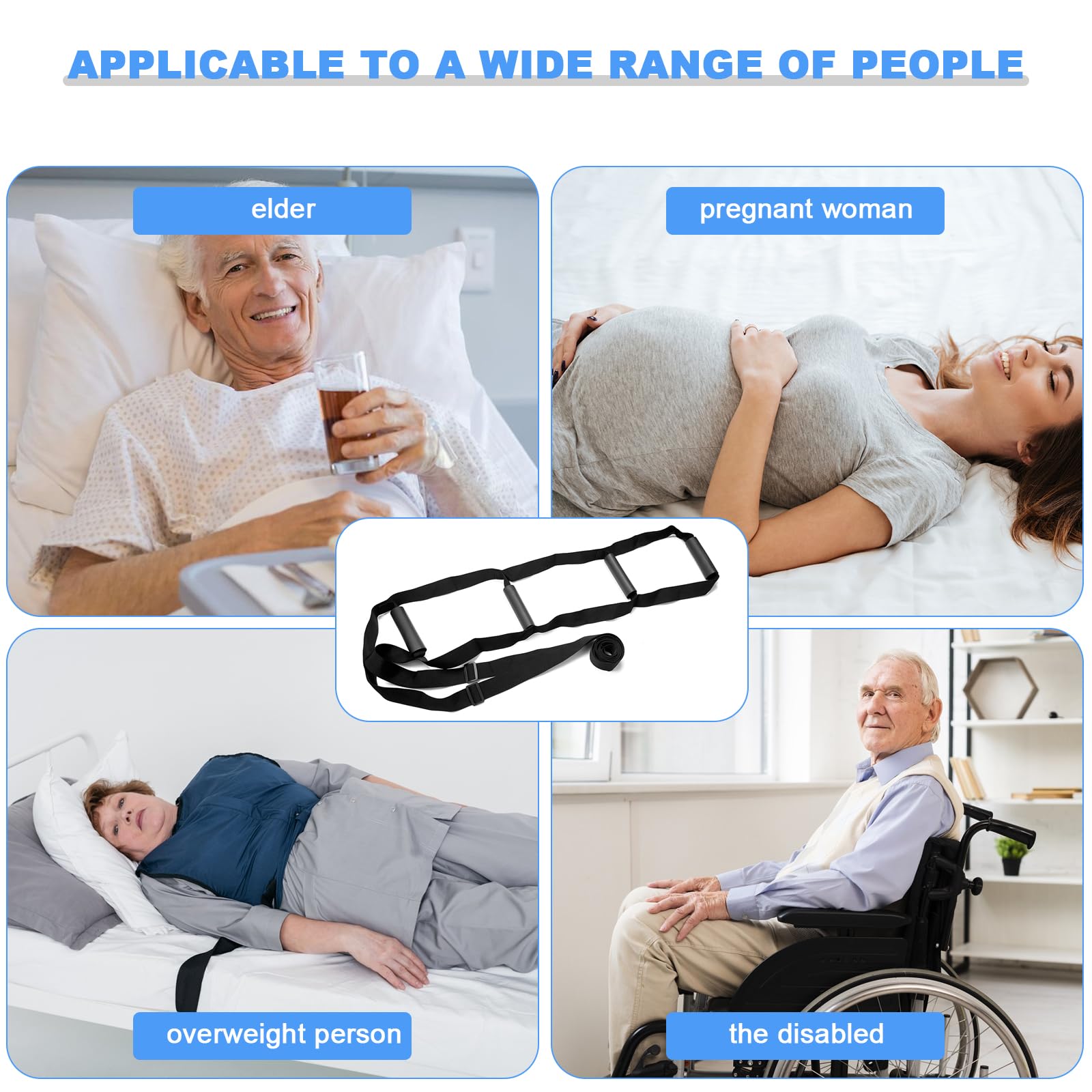 Scaletta da Letto per Anziani, Scaletta per Disabili Regolabili, Scaletta per Alzarsi dal Letto per Gravidanza, Anziani, Disabili, con Allenatore di Dita