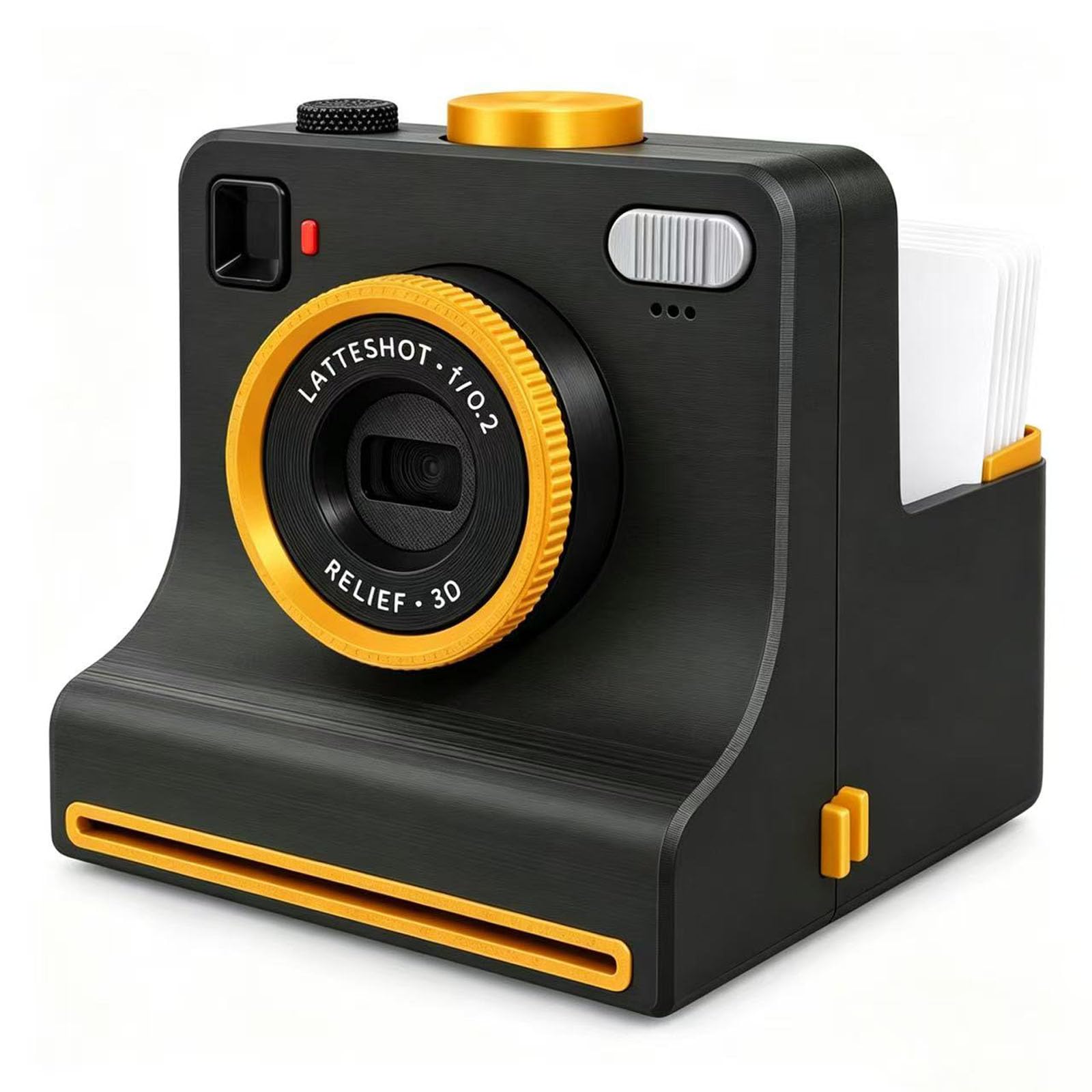 3D Latte Art Camera，Coffee Art Stencils (Black)