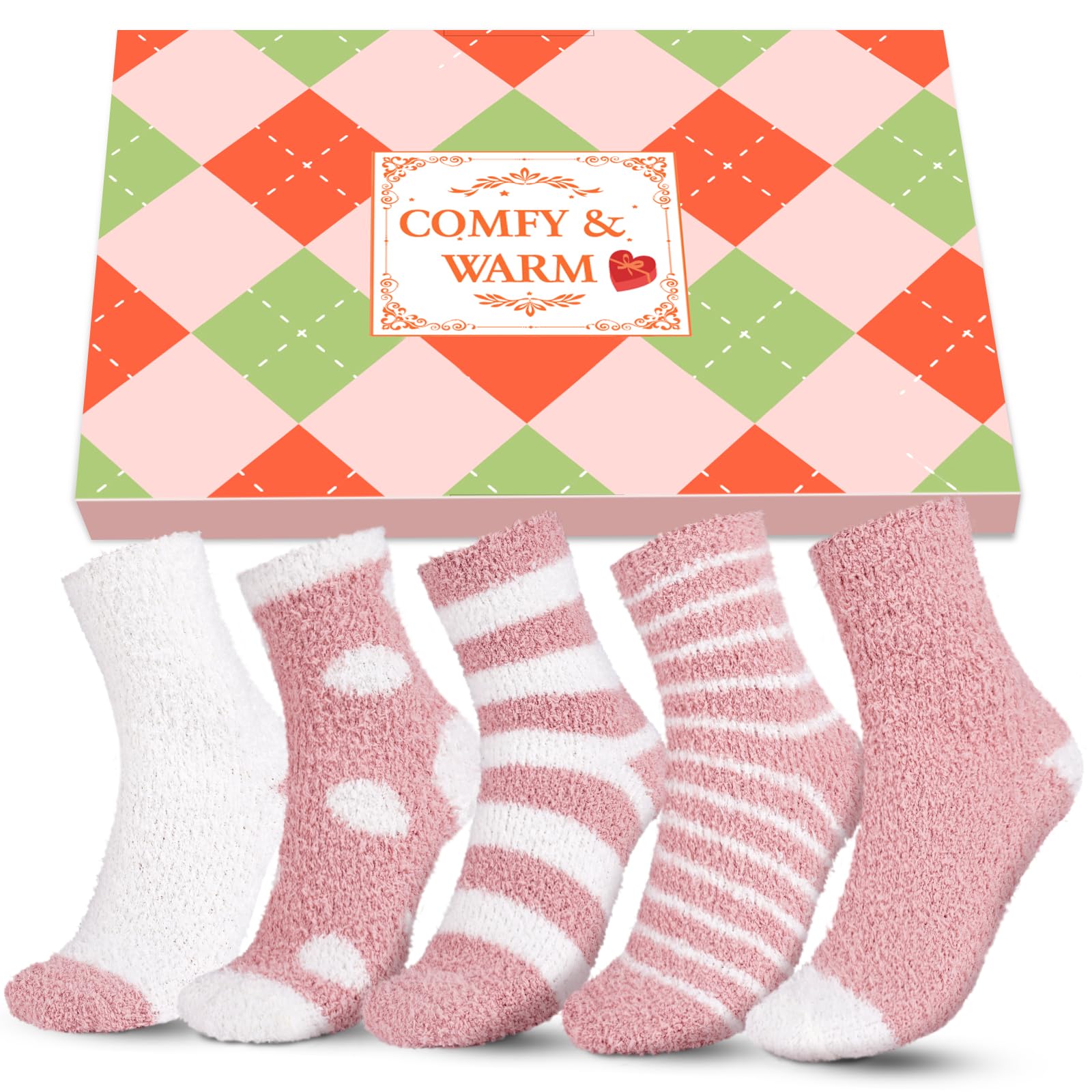 Stocking Fillers Women Fluffy Socks - Ladies Womens Fluffy Socks Thick Warm Bed Socks Thermal Socks for Women, Xmas Secret Santa Gift Christmas Gifts for Women Sister Mum Her Teenage Girls Gifts Ideas
