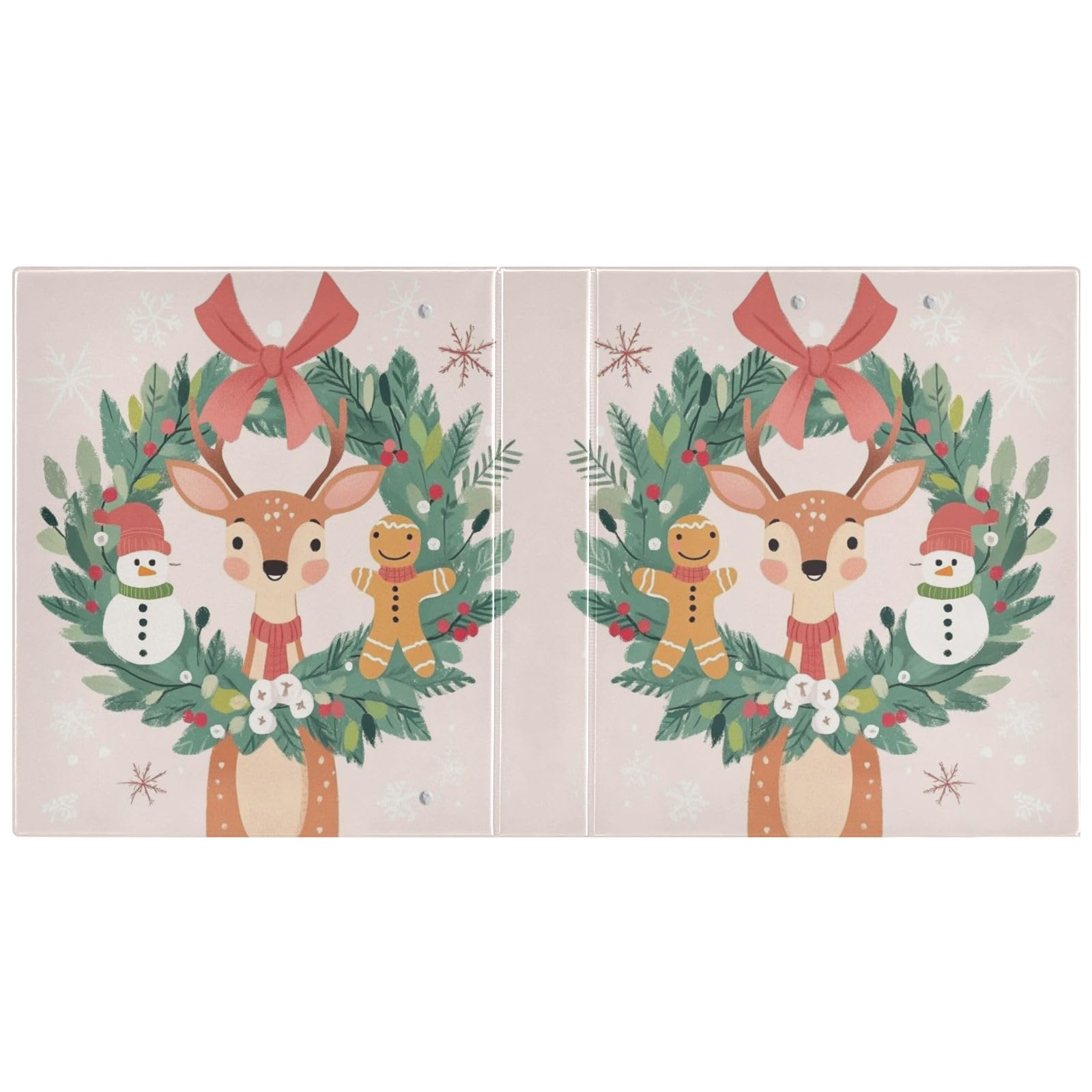 Christma - Raccoglitore a 3 anelli, 3,8 cm, rotondo, contiene 200 fogli con 3 tasche interne in PVC trasparente, per scuola e ufficio