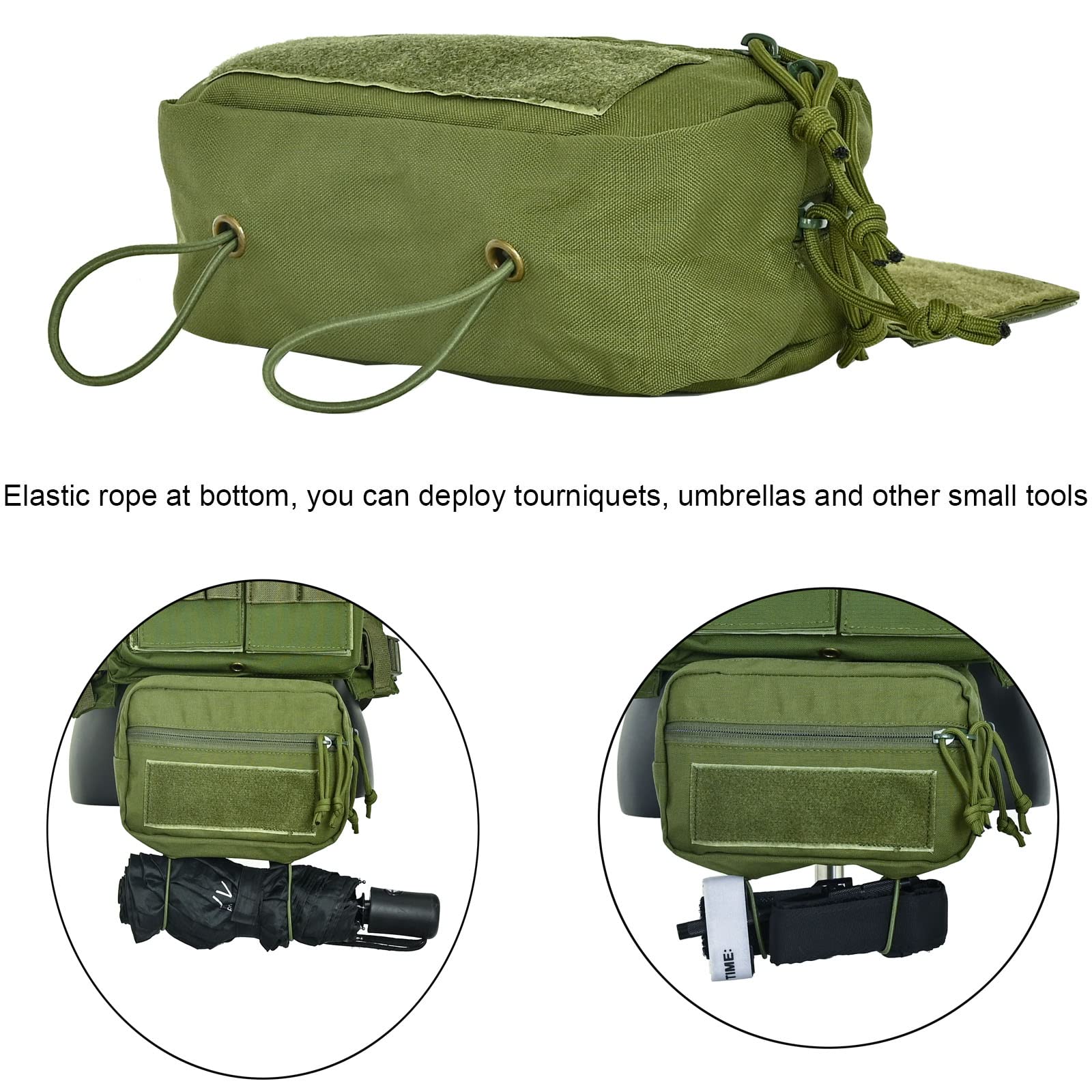 Tactical Drop Pouch Mini Dangler Pouch Admin Pouch with Hook and Loop Med Add-on Tool Pouch Abdominal Carrying Pouch Tactical IFAK Pouch for Chest Rig and Tactical Vest Mk3