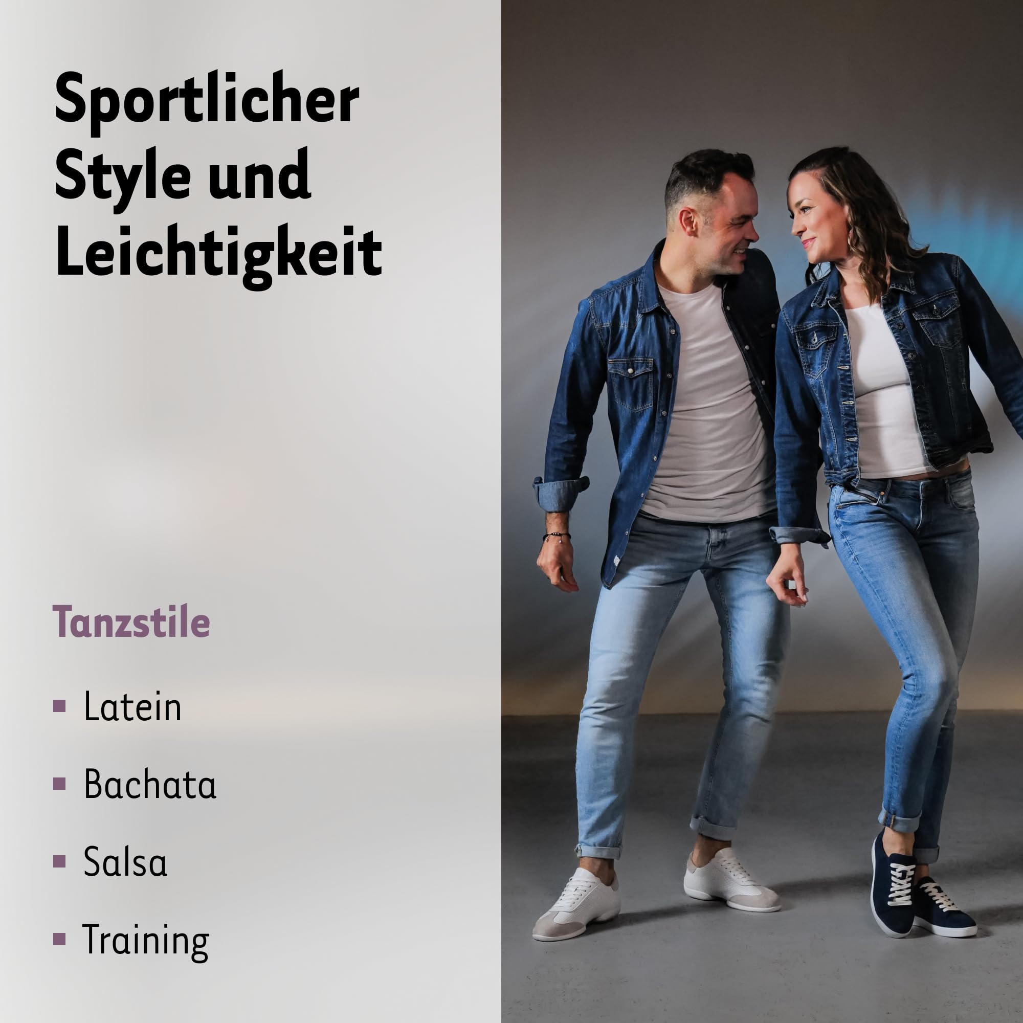 Werner Kern Tanzschuhe Damen Heaven | Tanzsneaker Weiß für Latein, Salsa & Bachata mit Drehpunkten | Gleitfähige, vernähte Sohle | Geschlossen, herausnehmbare Innensohle | Made in Italy | 32-43 EU