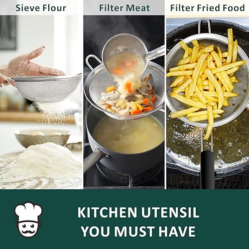 Vista 47 de Cuchara ranurada grande dorada para servir, juego de acero inoxidable 304, cuchara de sopa de acero inoxidable, cucharón de salsa de metal, cuchara