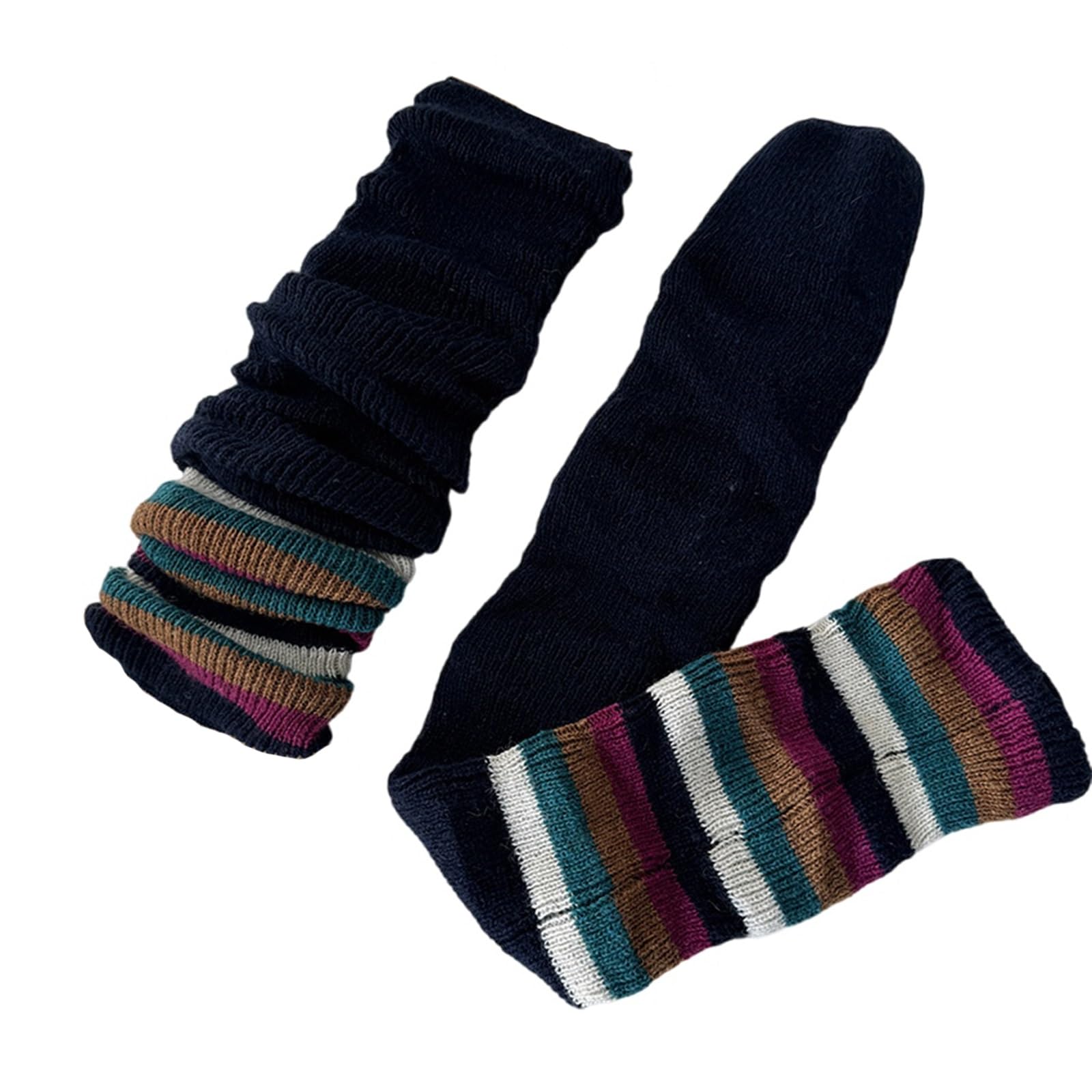 Chaussettes au crochet bohème de qualité supérieure avec maille longue et finitions soignées