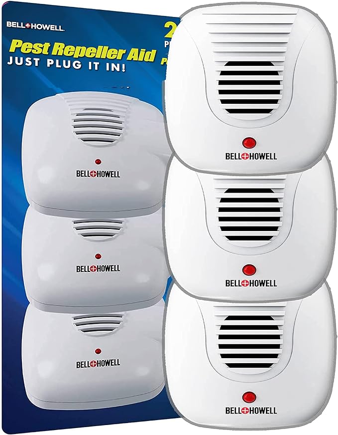 Bell + Howell Ultrasonic Pest Repeller Home Kit (Pack of 3), Ultrasonic