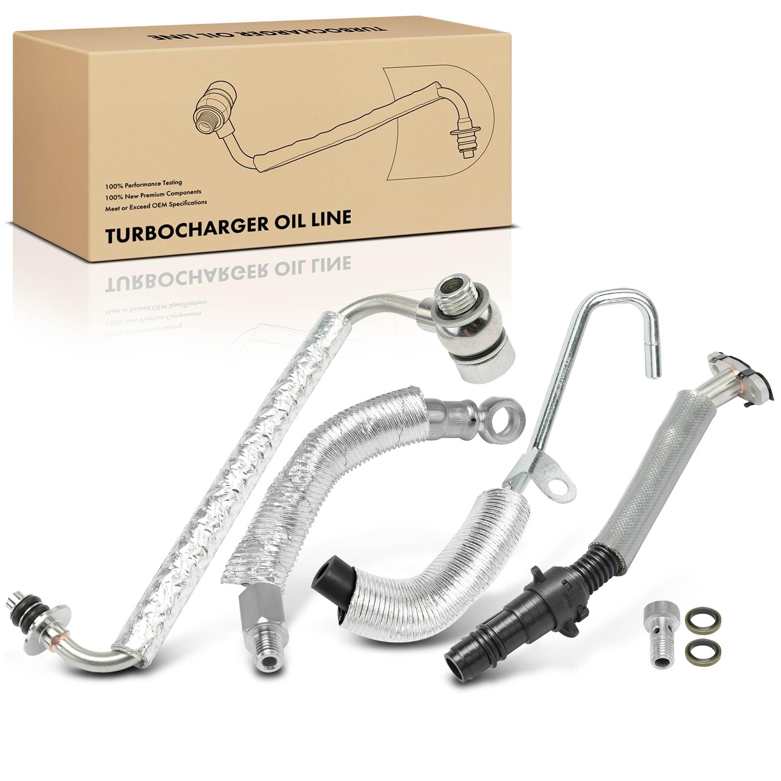 Frankberg 4x Ölleitung Turbolader Kompatibel mit Aveo Schrägheck T300 Adam M13 Astra J P10 Cascada W13 Corsa E X15 Meriva B MPV S10 Mokka/Mokka X J13 Replace# 55592600