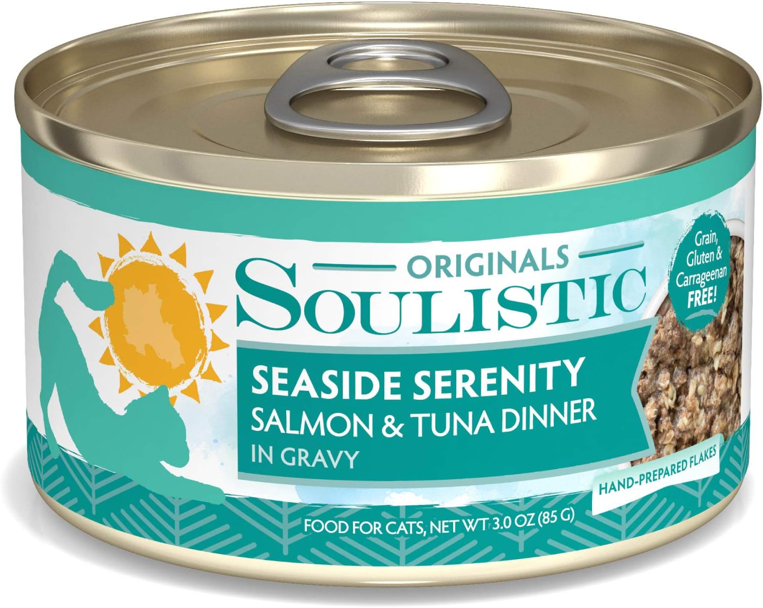 Soulistic Originals Seaside Serenity Salmon & Tuna Dinner in Gravy Wet Cat Food, 3 oz., Case of 12