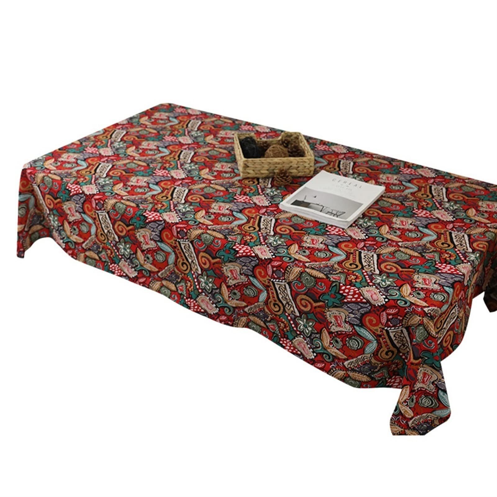 OPFdfhDFH Tablecloths, Table Cloth,Washable Colorful Flower Print Rectangular Square Modern Art Decorative Tablecloth Dinner Picnic(140X180cm)