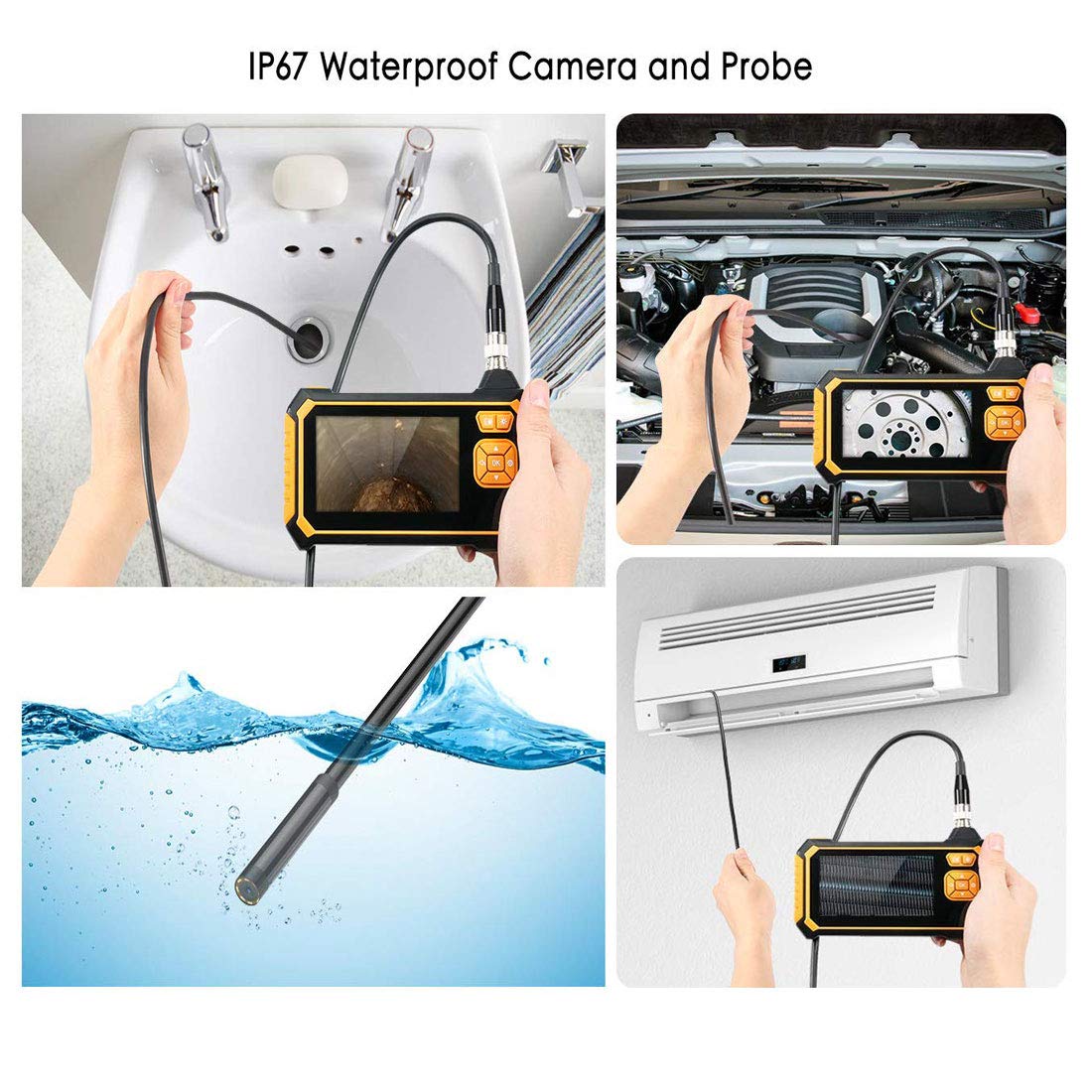 Caméra D'inspection Endoscope ANCEL AN302 - HD 1080P, écran 4.3", Sonde Flexible 1.6m, étanche IP67 - Neuf