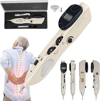 Electronic Acupuncture Pen, Digital Body Meridian Massager, 10 Intensities + 10 Sensitivity, Automatic Detection Of Acupoints, Pain Relief, With 3 Probes