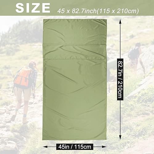 Miniatura 29 de Sábanas de viaje y camping, forro para saco de dormir, sábanas de viaje ligeras para hotel, portátil, saco de dormir para adultos, sábana de dormir