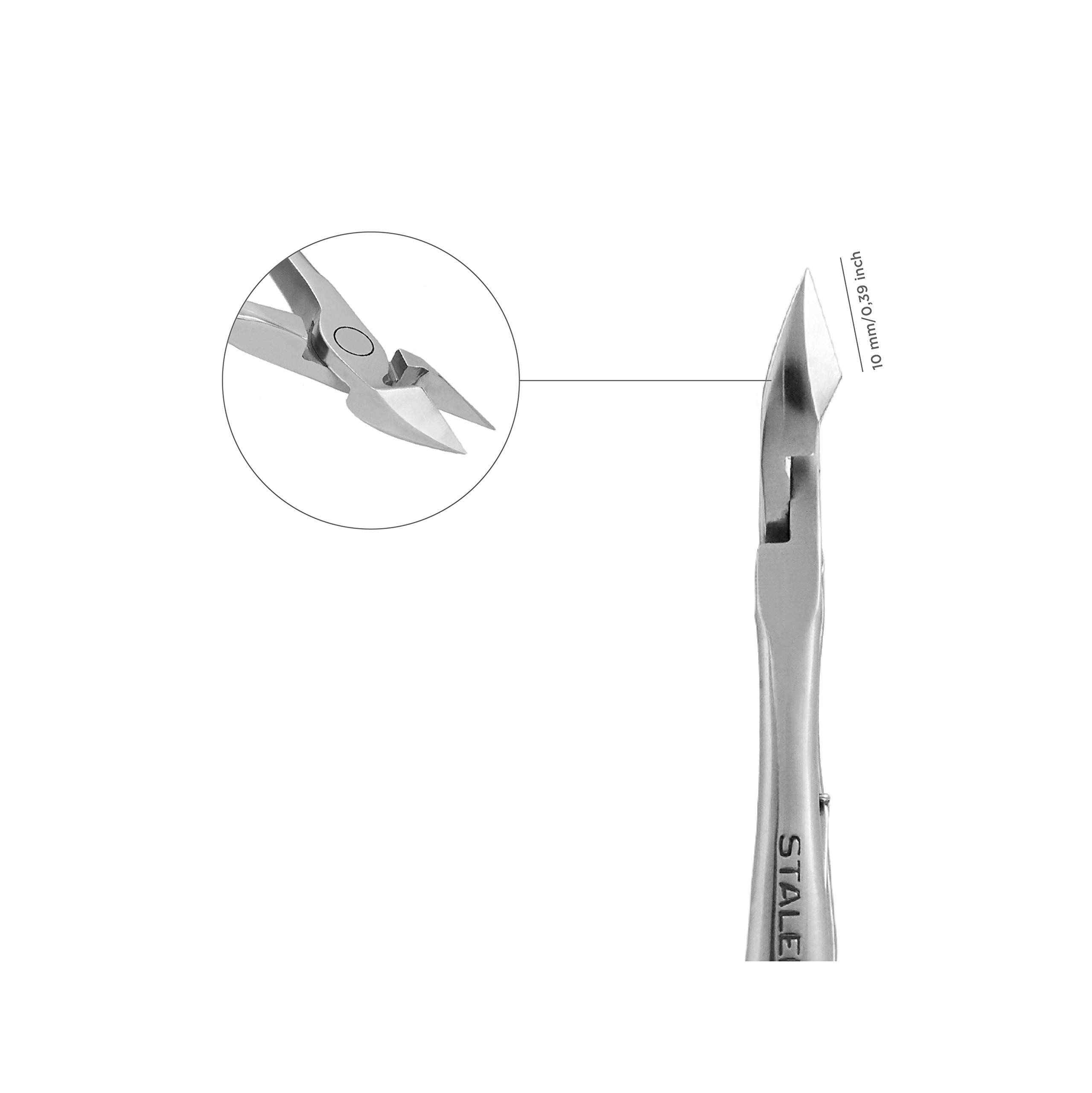 KL-01 - Pinza professionale Staleks, lunghezza 11,5 cm, taglio 1,4 cm, custodia protettiva in pelle
