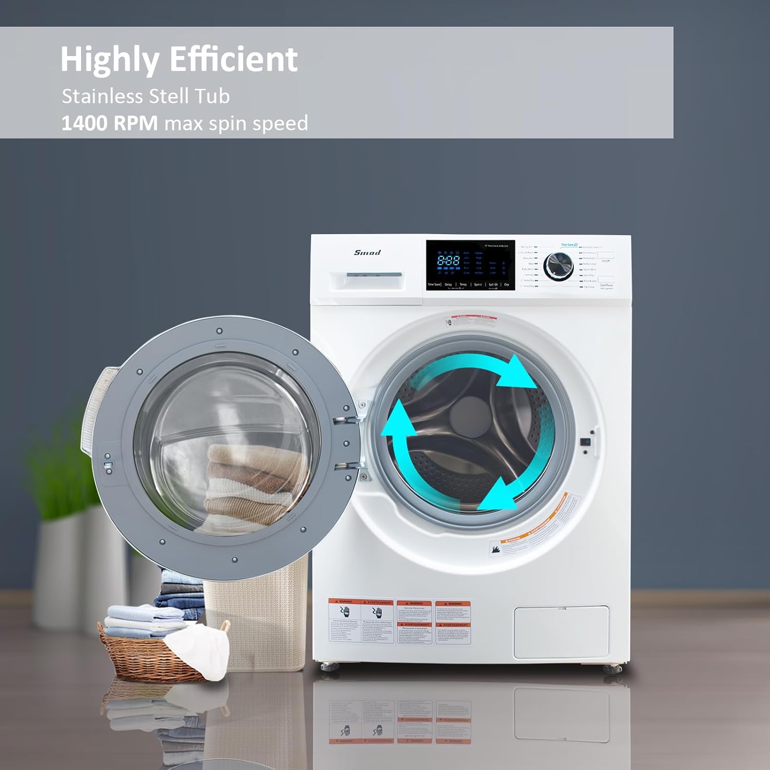 2-in-1 Front Load Washer and Dryer Combo 24