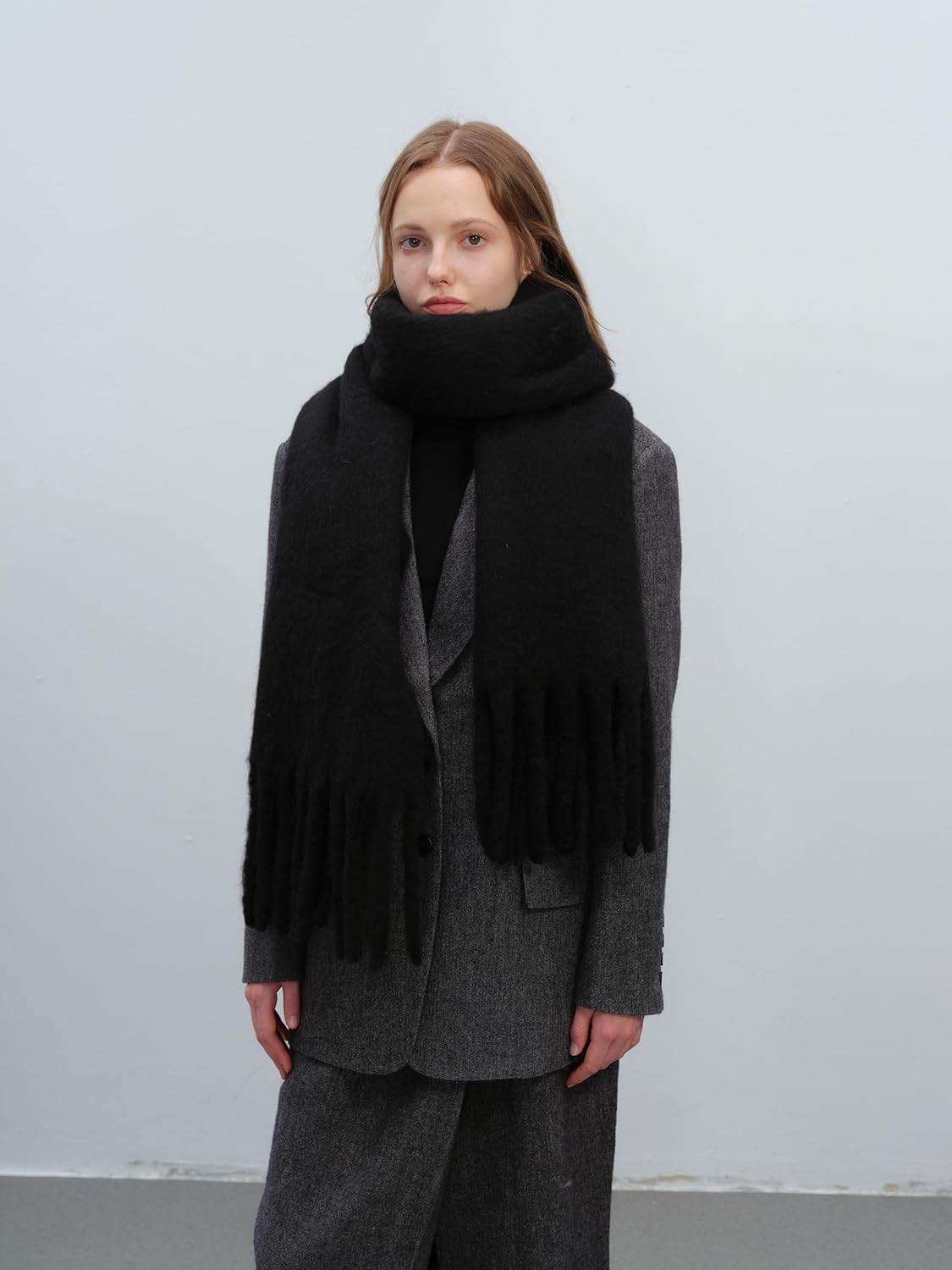 Chunky Scarf for Women Winter Oversized Thick Warm Tassel Scarves Cold Weather Large Blanket Soft Warm Shawl Wraps - Image 2