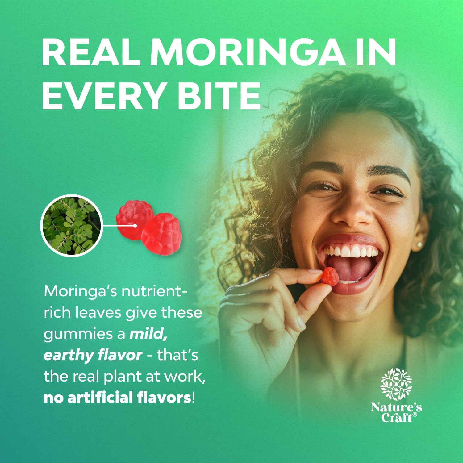 Extra Strength Moringa Gummies for Women - Natural Antioxidant Green Superfood Gummy Vitamins for Women with 10:1 Moringa Extract - Vegan Non-GMO & No Artificial Flavors or Colors - 60 Count (3 Pack)