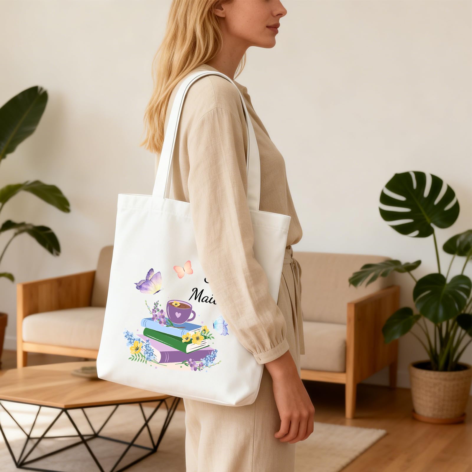 Cadeau Maitresse D'École, Cadeau Professeur Cabas Petit Bazar d'une Super Maîtresse Tote Bag Cadeaux Merci Maîtresse Rousse de Maquillage Cadeaux Maitresse D'école Fin D'année Sac