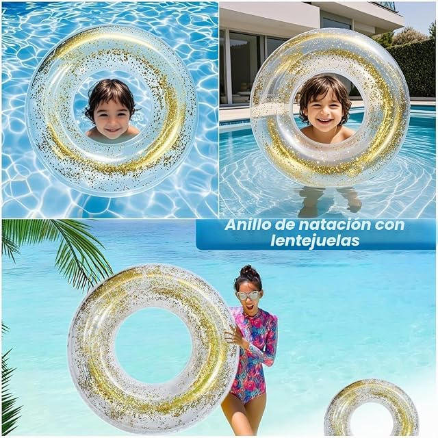 Foto 5 de 7 de SDXCJY Anillo de natación para niños, flotadores inflables duraderos para piscina