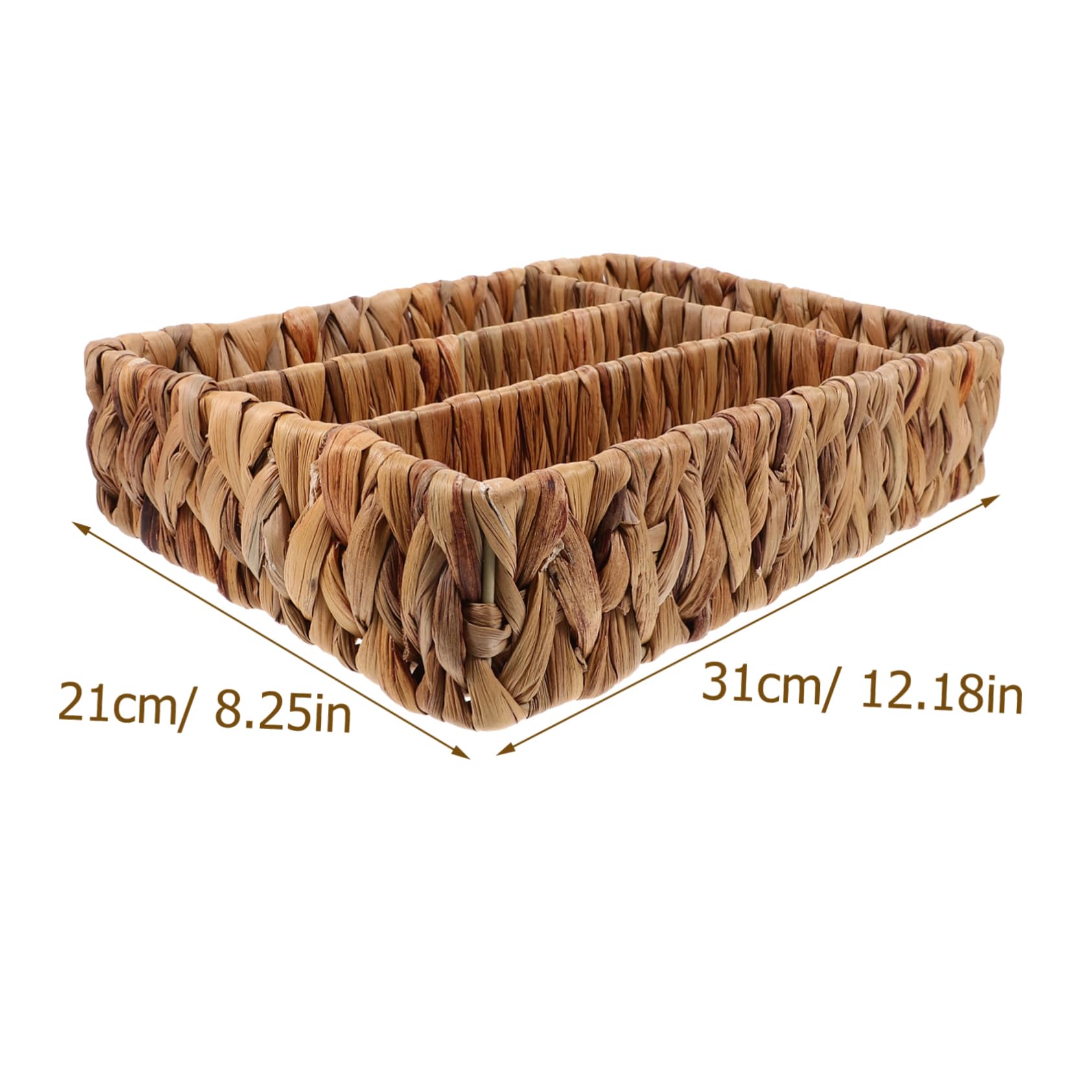 Cabilock Cesta De Almacenamiento Tejida De Paja Cesta Para Utensilios De Cocina Organizador De Cubiertos Para Secar Dividida Para Escenarios De Cocina