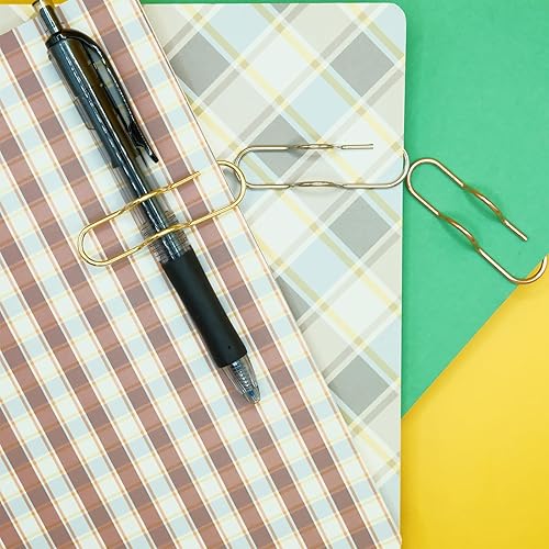 Miniatura 5 de Clips multifuncionales para bolígrafos, 20 clips de papel de metal portátiles, suministros escolares de oficina de gran tamaño, soporte para