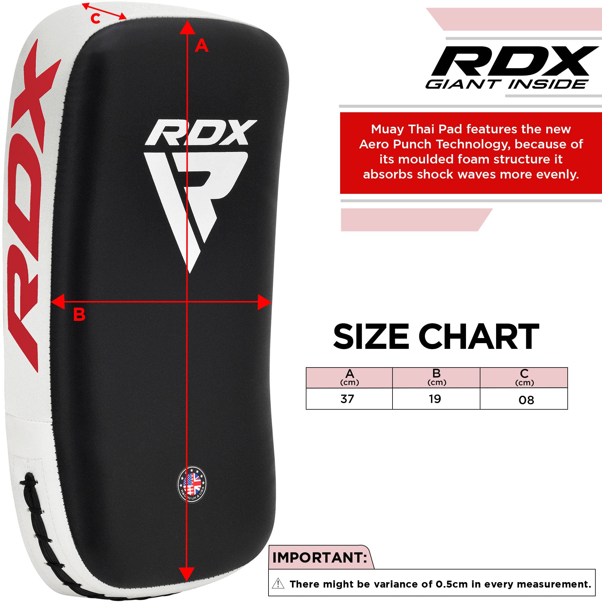 RDX Colpitori In Arti Marziali Allenamento, Maya Hide Pelle, Scudo Sciopero Thai Pao Pads, Strike Pastiglie Scudo Boxe, Muay Thai Kick Boxing MMA Taekwondo,Pacchetto Contiene Pezzo Unico (Un solo pad)