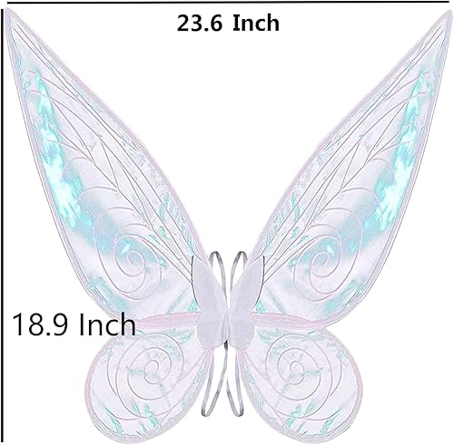 Miniatura 7 de Alas de hadas para niñas y mujeres, disfraces de Halloween para niños y adultos, disfraz de hadas de mariposa, alas de hada, alas de princesa