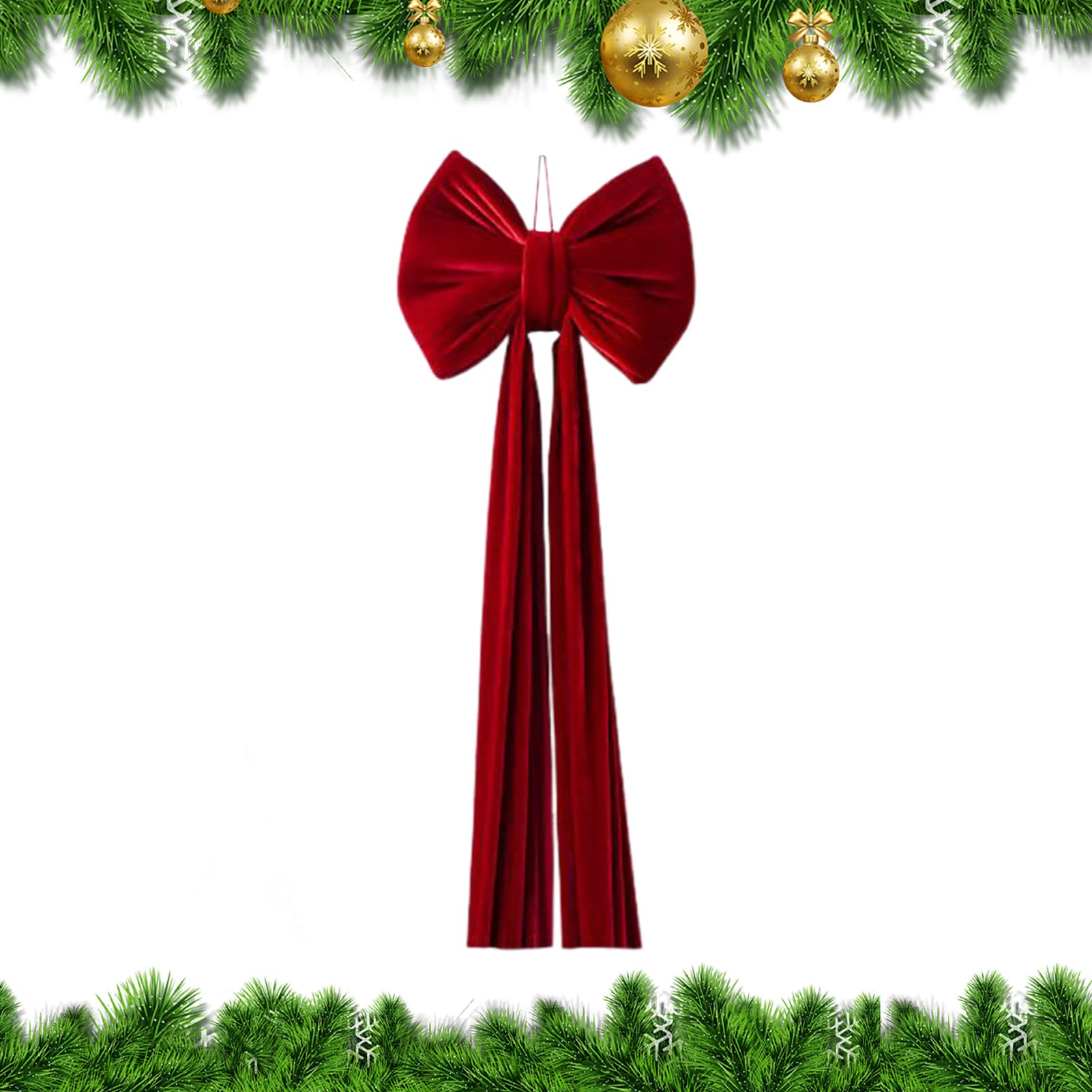 Lazo gigante para árbol de Navidad y decoraciones reutilizables de otoño
