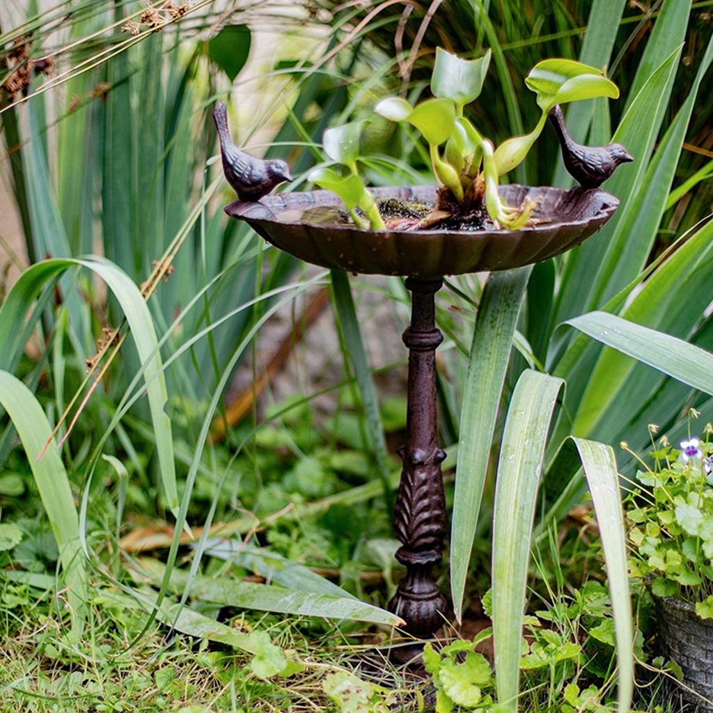 Candelabros para Velas Comedero para Pájaros De Maceta Alta, Cuenco Retro del Alimento del Pájaro del Arrabio, Decoración De Jardín Al Aire Libre, Candelabros De Aves