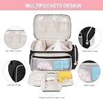 Breast Pump Bag Compatible with Spectra S1 and S2, Breast Pumping Travel Storage Bag with Waterproof Mat for Pumping Essentials and Accessories, Black