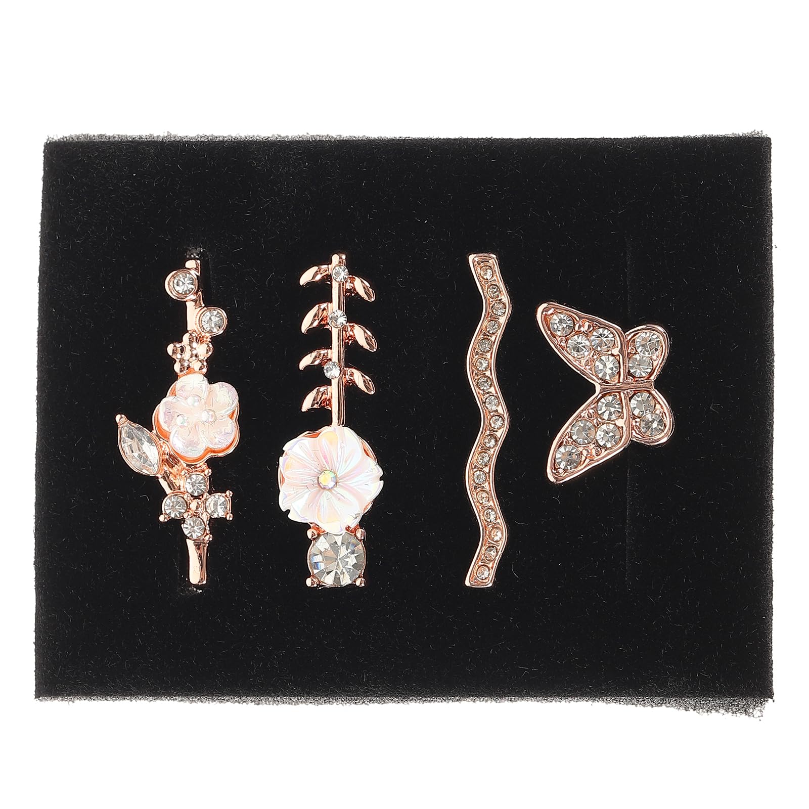 Hemobllo Watch Strap Charms Set including Silicone Decorative Rings and Rhinestone Butterfly for Smartwatch Band Accessories Lightweight Durable Fashionable - Image 3