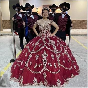 red with gold quince dress Elizabeth K GL1930 quinceanera dresses | ball gown main image 1
