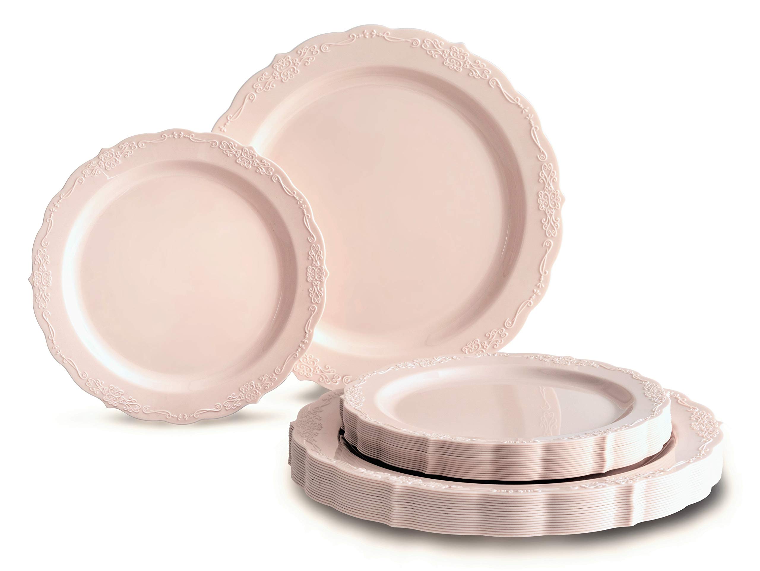 Ivory Disposable Plates Set - 150 Piece -11