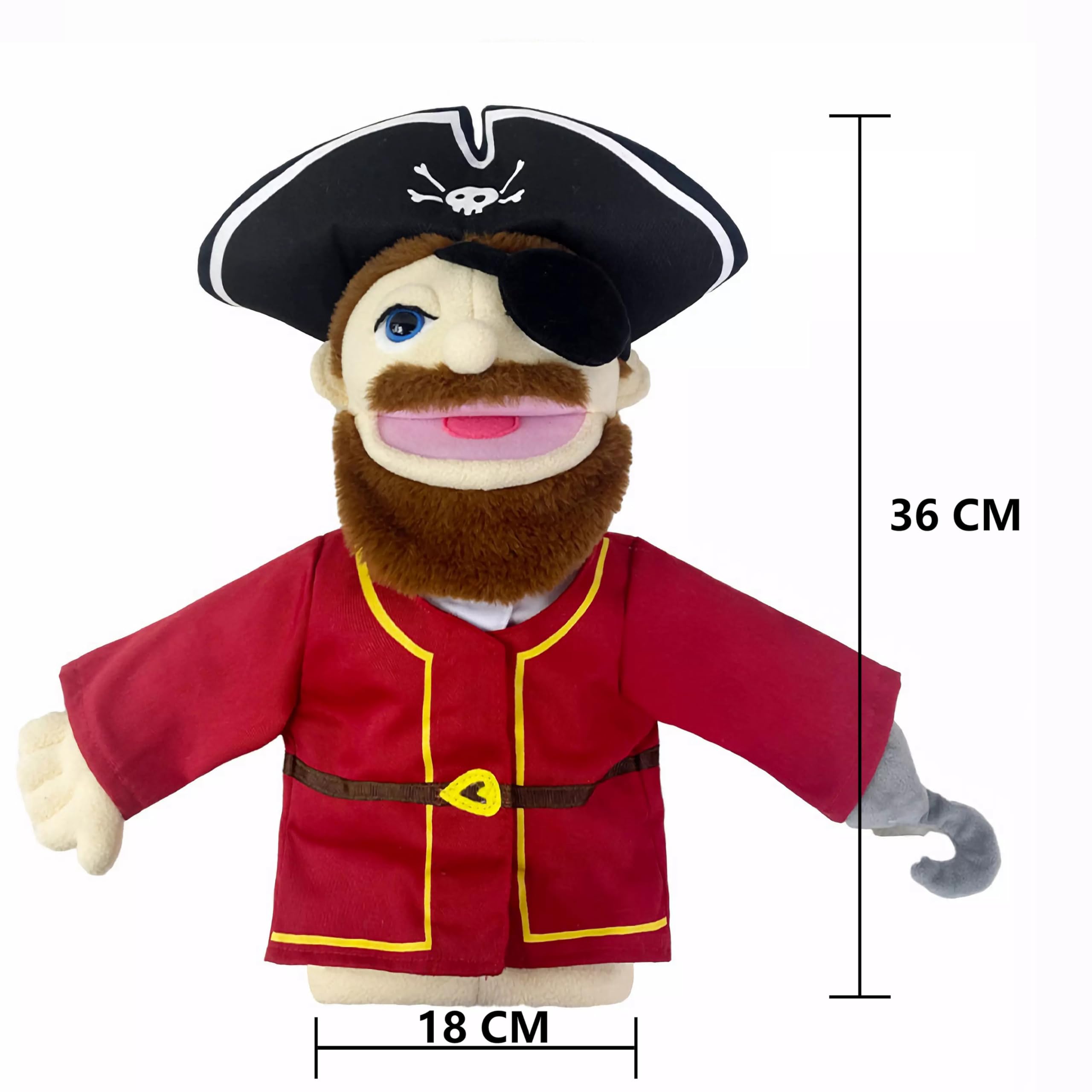 Burattini teatrali per bambini,include insegnante,poliziotto,pirata,detective,ecc.con bocche aperte mobili,perfetti per raccontare storie,insegnare,regali per festival,1 pezzo con joystick