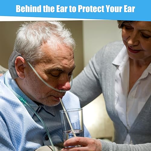 Miniatura 5 de Frienda 32 almohadillas nasales de cánula para los oídos, almohadillas protectoras de tubo de oxígeno para usuarios de tubos de oxígeno, comodidad