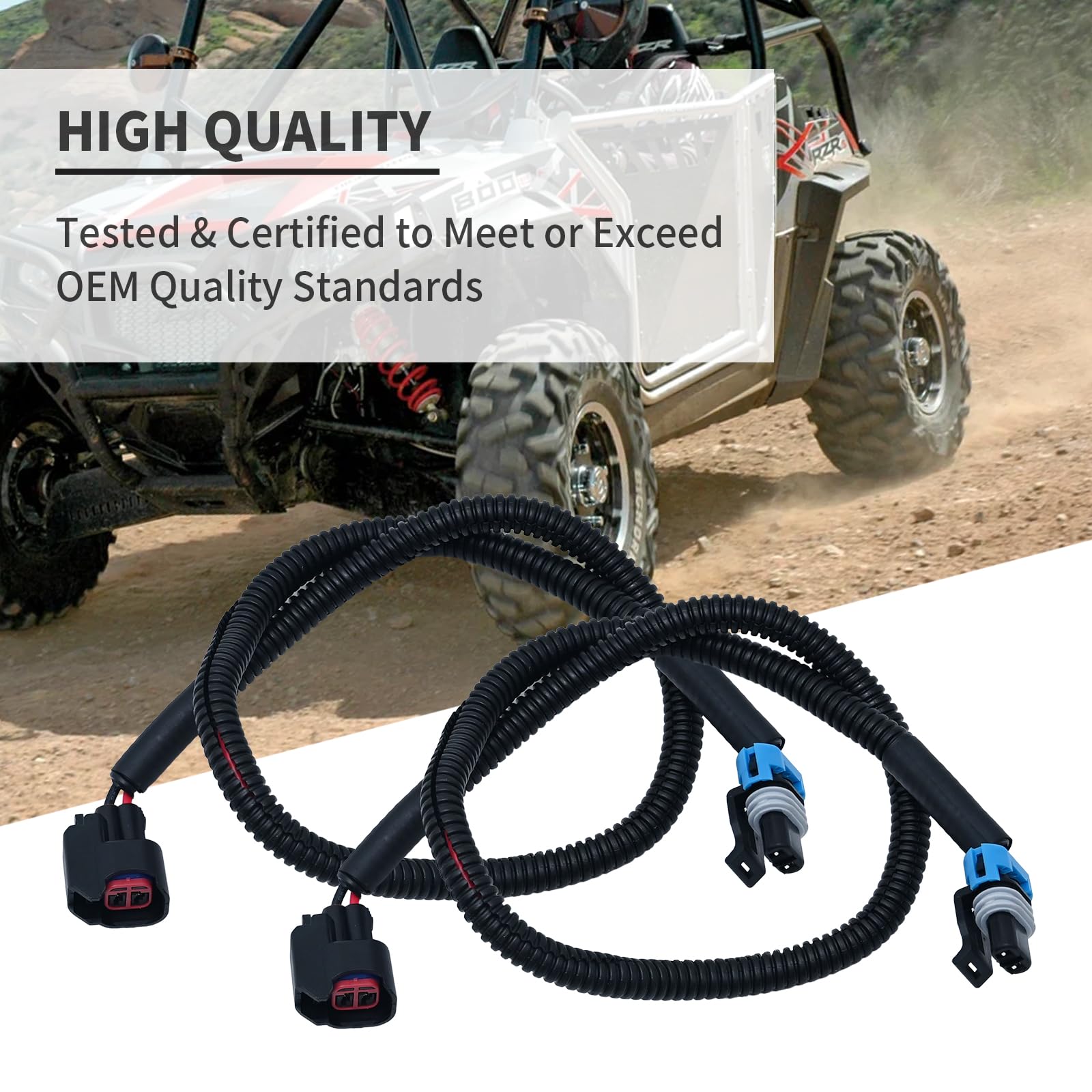 For Polaris RZR Ranger 800 (2011-2014) Fuel Injectors &amp; Harness