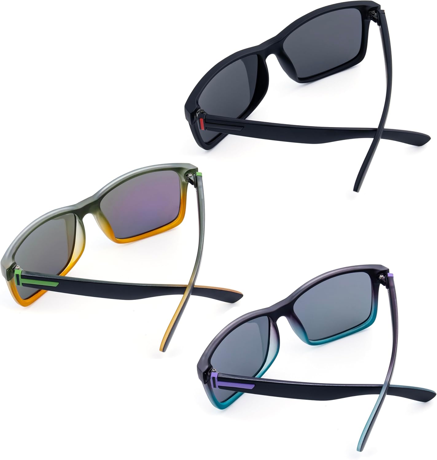 LECKIRUT Vintage Polarized Sunglasses for Men Women Retro Oversized Square Mirror Sun Glasses - Image 4