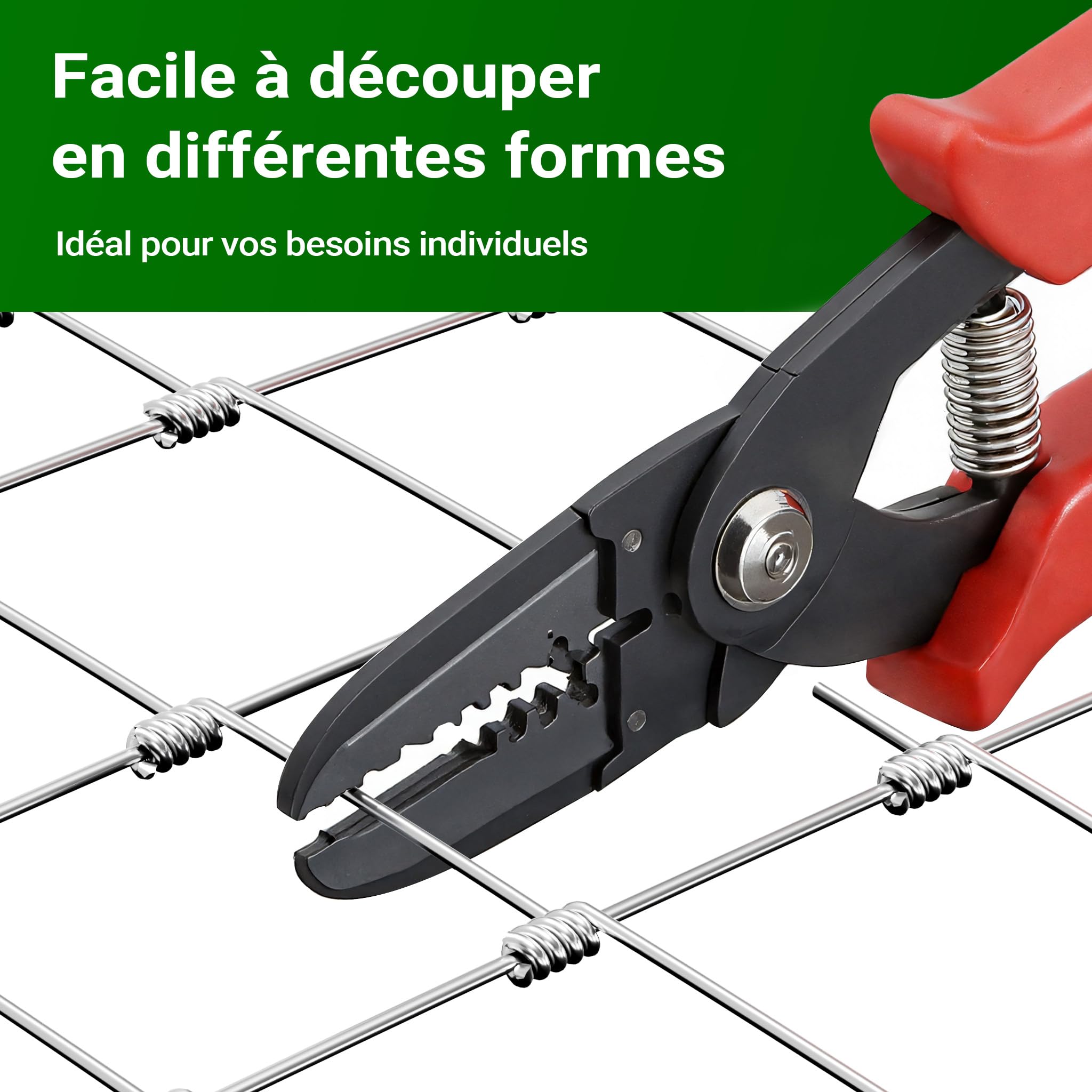Wiltec Grillage contre gibier - 50 m x 100 cm - Clôture en fil de fer 100/08/15 - Grillage noué Agricole Sylvicole Jardin Agriculture Sylviculture Potager Viticulture
