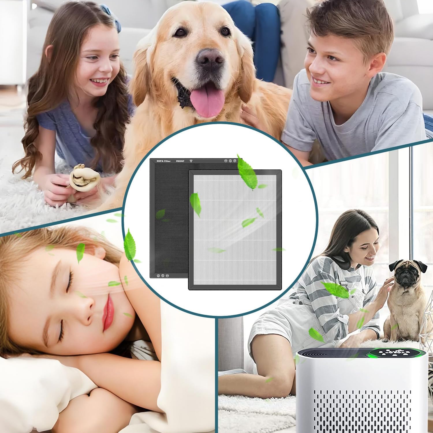 HAP602 Filters Replacement For Air Purifier, Compatible with ECOSELF HAP602 Air Purifiers,2PACK (HAP602WF FILTER)