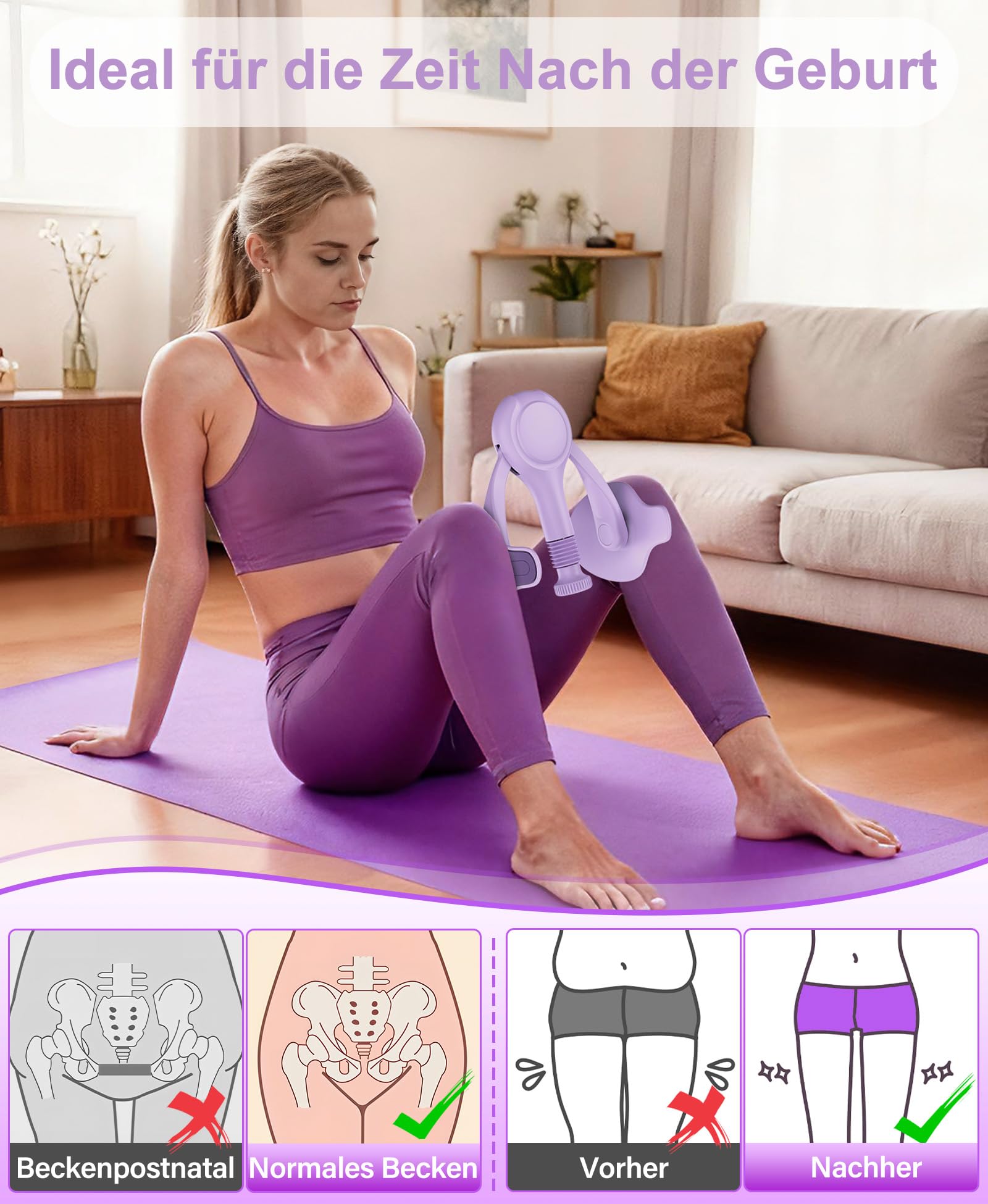 Oberschenkel Master Hip Trainer Kegel Exerciser (Violett)
