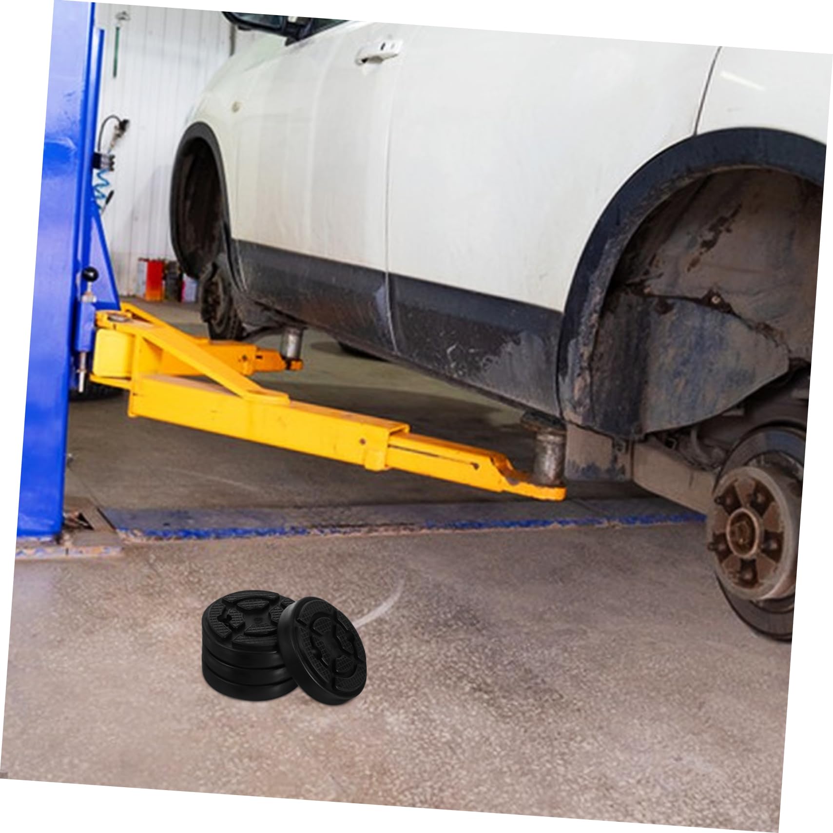 Blocco di Supporto in Gomma per Ascensore Auto, Set da 4 Pezzi, Dimensioni 4,72" X 1,18", Adatto per Sollevatori a Due Colonne, Uso in Garage e Officina