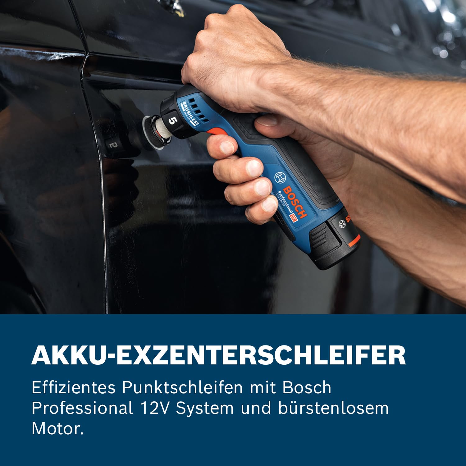 Bosch PRO 12V System Akku-Exzenterschleifer GEX 12V-32 (inkl. montiertem 32 mm Klett-Schleifteller, 32 mm selbstklebender Schleifteller)