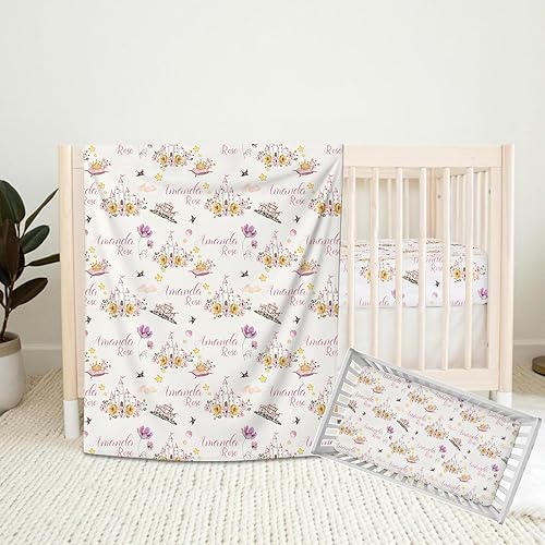 Vista 16 de Personalized Nautical Ship Baby Nursery Bedding Set for Boys & Girls, 2 Piece Set with Name Crib Comforter & Fitted Sheets