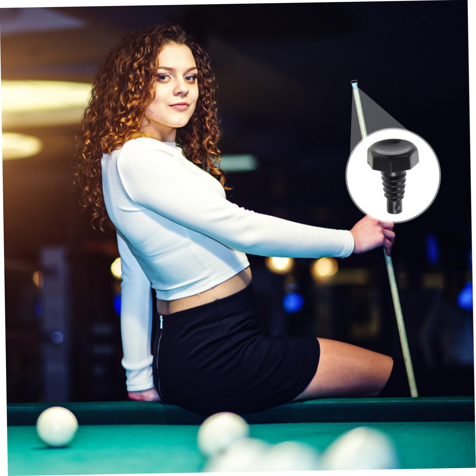 KOMBIUDA Billiard Cue Tail Cover 5pcs Plastic Billiard Cue Boom Device Cue Bottom Protection Hat Snooker Cue Accessories Cue Bottom for Cue